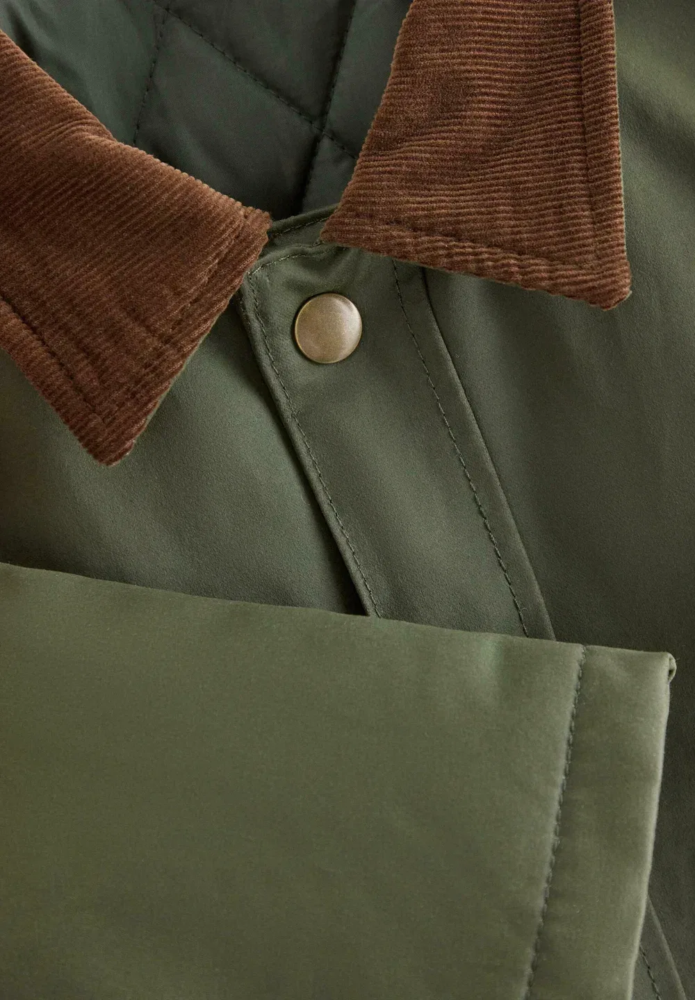Утепленная куртка - зимняя куртка Lindex, Dark Dusty Khaki — фото 4
