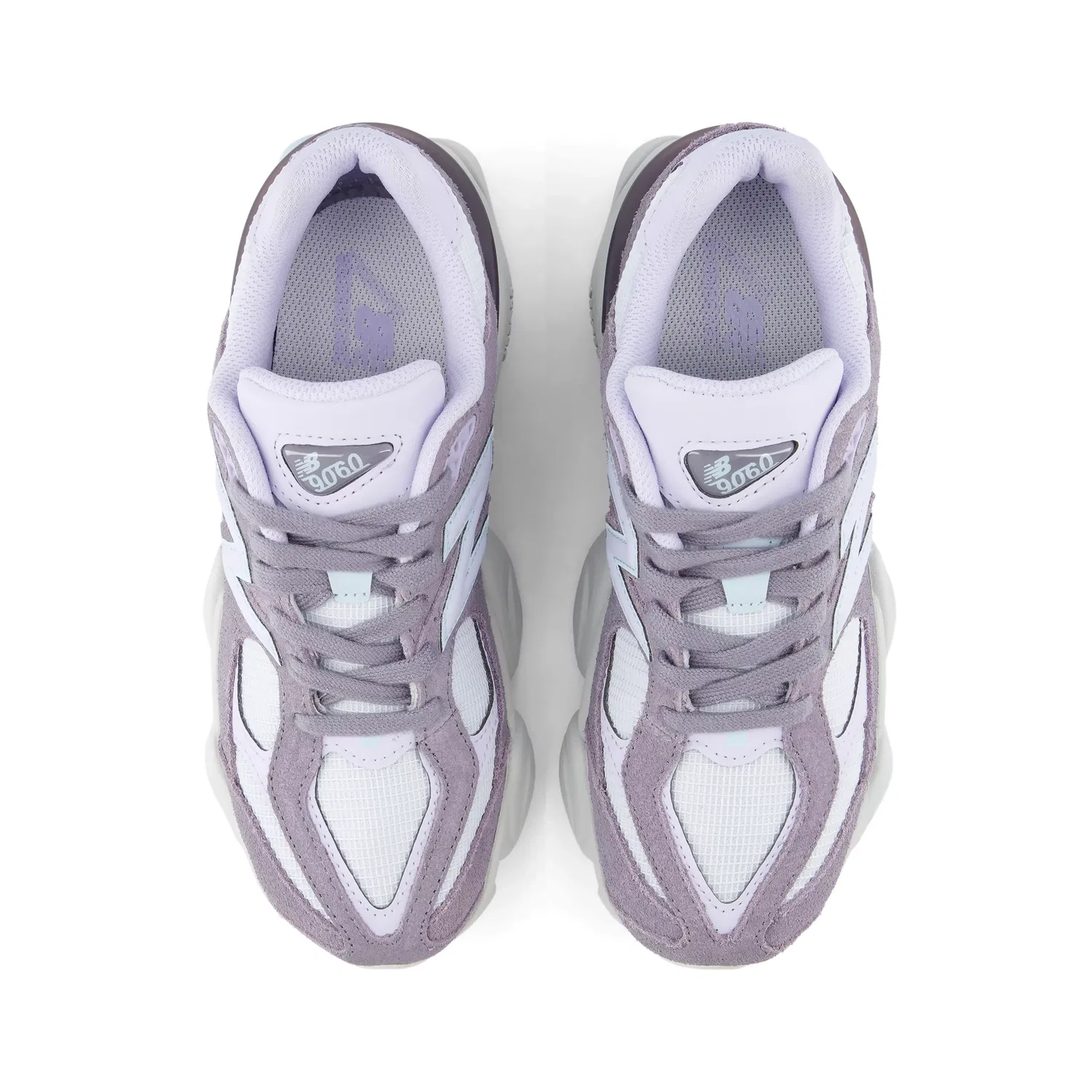 Детские кроссовки с шнуровкой 9060 Lace New Balance, Smoked Violet With Off-line Grey — фото 4