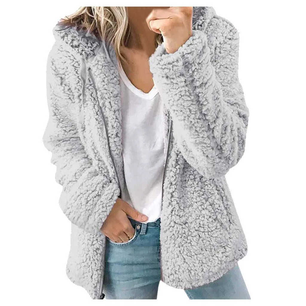 Женское длинное пальто с круглым вырезом, Grey