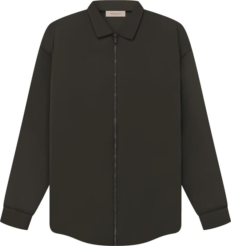 

Рубашка Fear of God Essentials Filled Nylon Shirt Jacket 'Off Black', черный