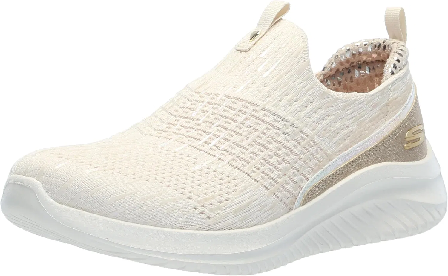 Детские кроссовки для девочек Ultra Flex 3.0 Skechers, Natural/Gold