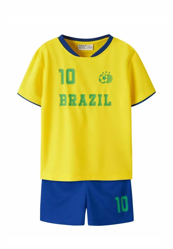 Спортивный костюм из полиэстера Shorts-set football unisex Name It, Empire Yellow, желтый