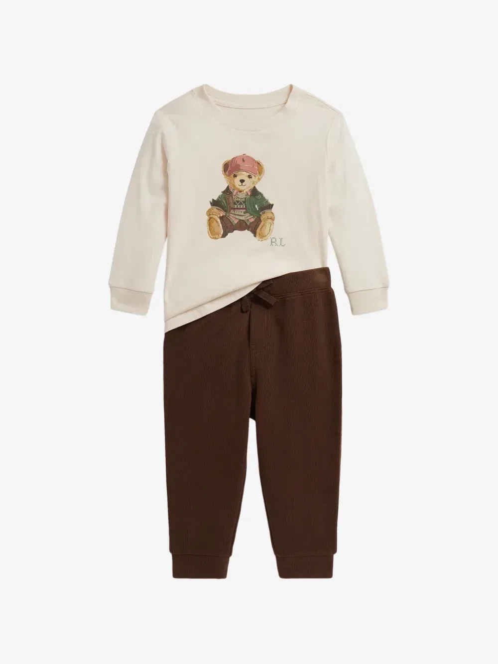 Комплект Polo Bear из футболки и брюк Polo Ralph Lauren Kids, белый