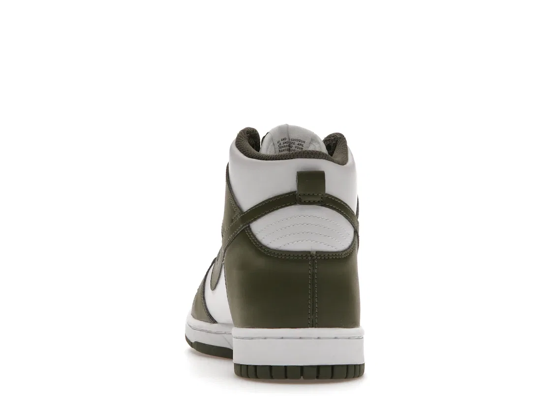 Детские кроссовки с высоким верхом Nike Dunk High Retro, White/Cargo Khaki — фото 4