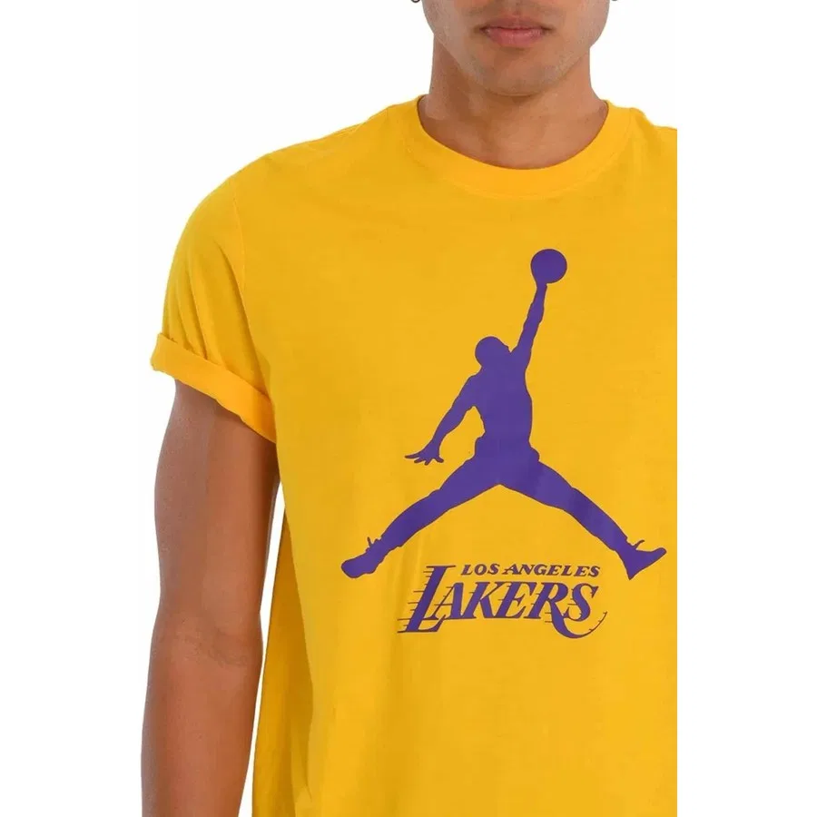 Футболка спортивная с принтом Lal M Es Nba Jdn Ss Tee Nike, Оливковый — фото 3