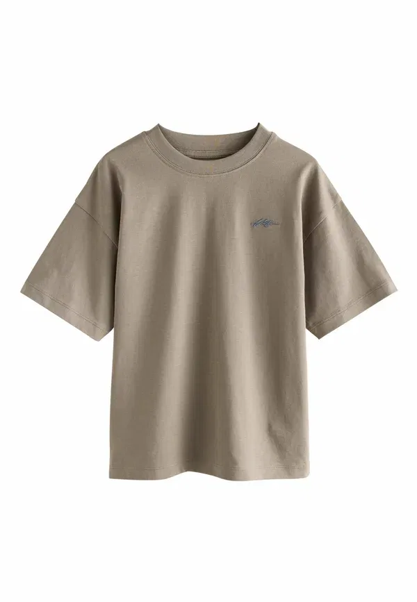Футболки с принтом 4шт, Regular fit, Next, Light Grey, Brown, Dark Grey, Green, зеленый/коричневый/светло-серый/темно-серый — фото 3