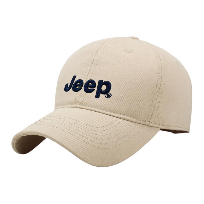 

Хлопковая бейсболка Unisex Jeep, classic 3d effect embroidery бежевый оранжевый