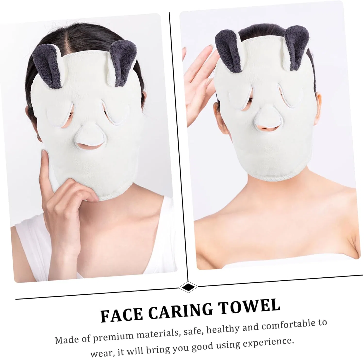 Полотенце для лица Fleece Face Towel, Healvian, 1 шт, 25x24.5x0.5 см, серый — фото 2