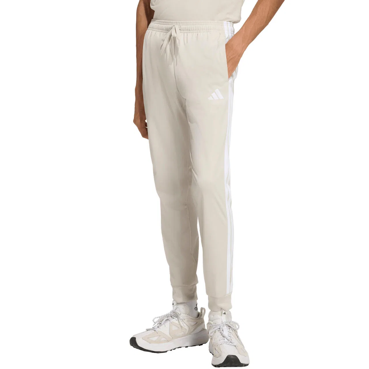 Мужские спортивные штаны из трикотажа Tricot Regular Tapered Adidas, Beige