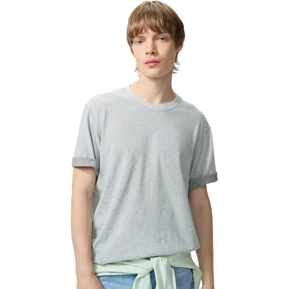 Футболка Unisex Smoke Gray, Henry Collar, Moderate Straight Fit, UNIQLO, Smoke Gray