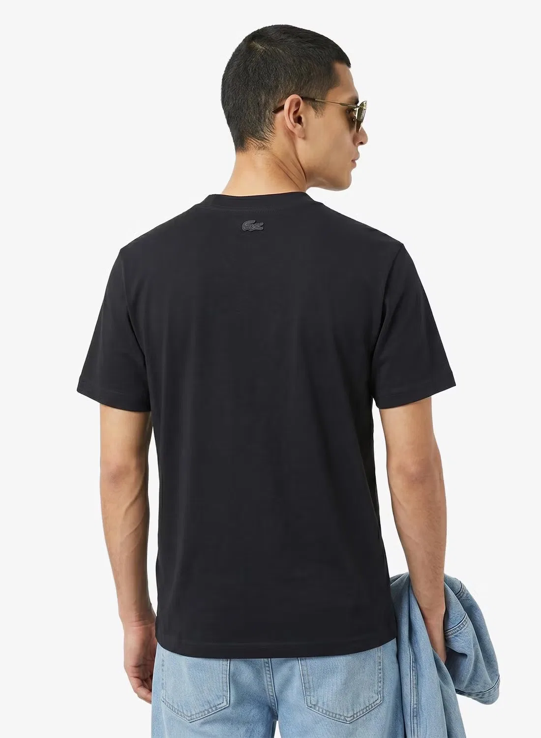 Футболка с вышивкой классического кроя Lacoste, черный — фото 2