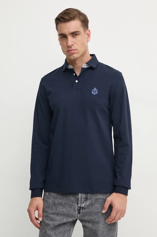 

Хлопковая водолазка Hackett London, темно-синий