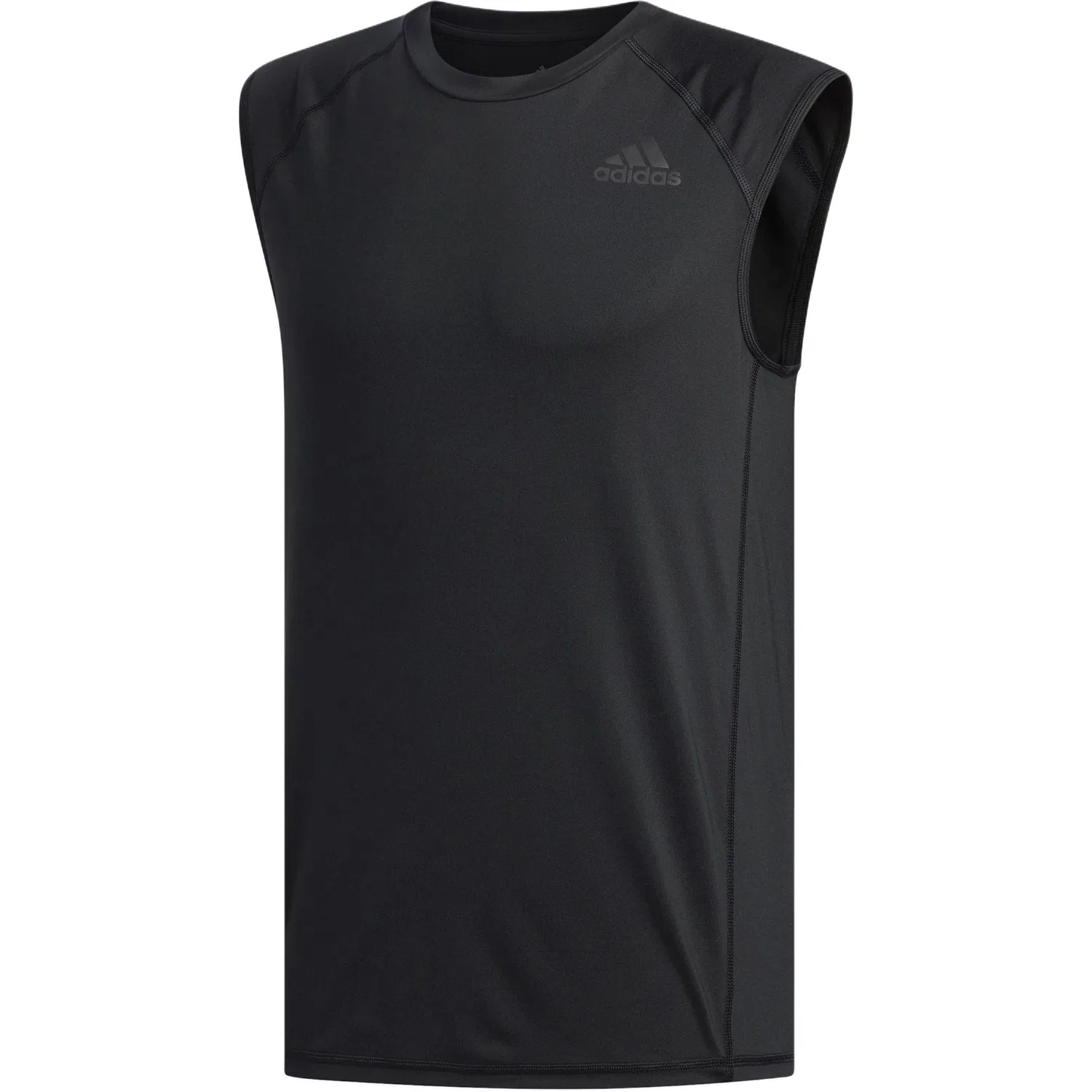 Мужская майка без рукавов с круглым вырезом, Tank Tops, Adidas, Black