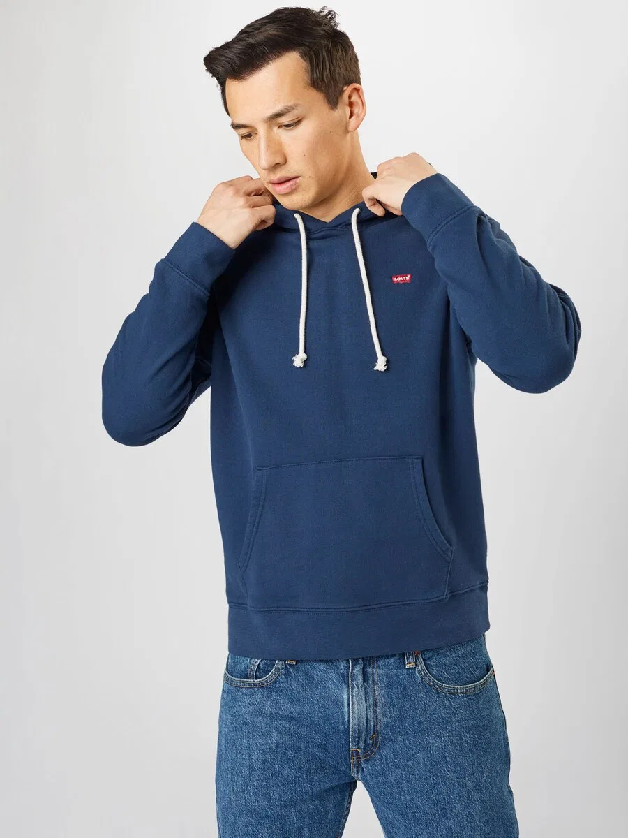 Толстовка LEVI'S Regular fit 'Original Housemark Hoodie' темно-синего цвета — фото 2