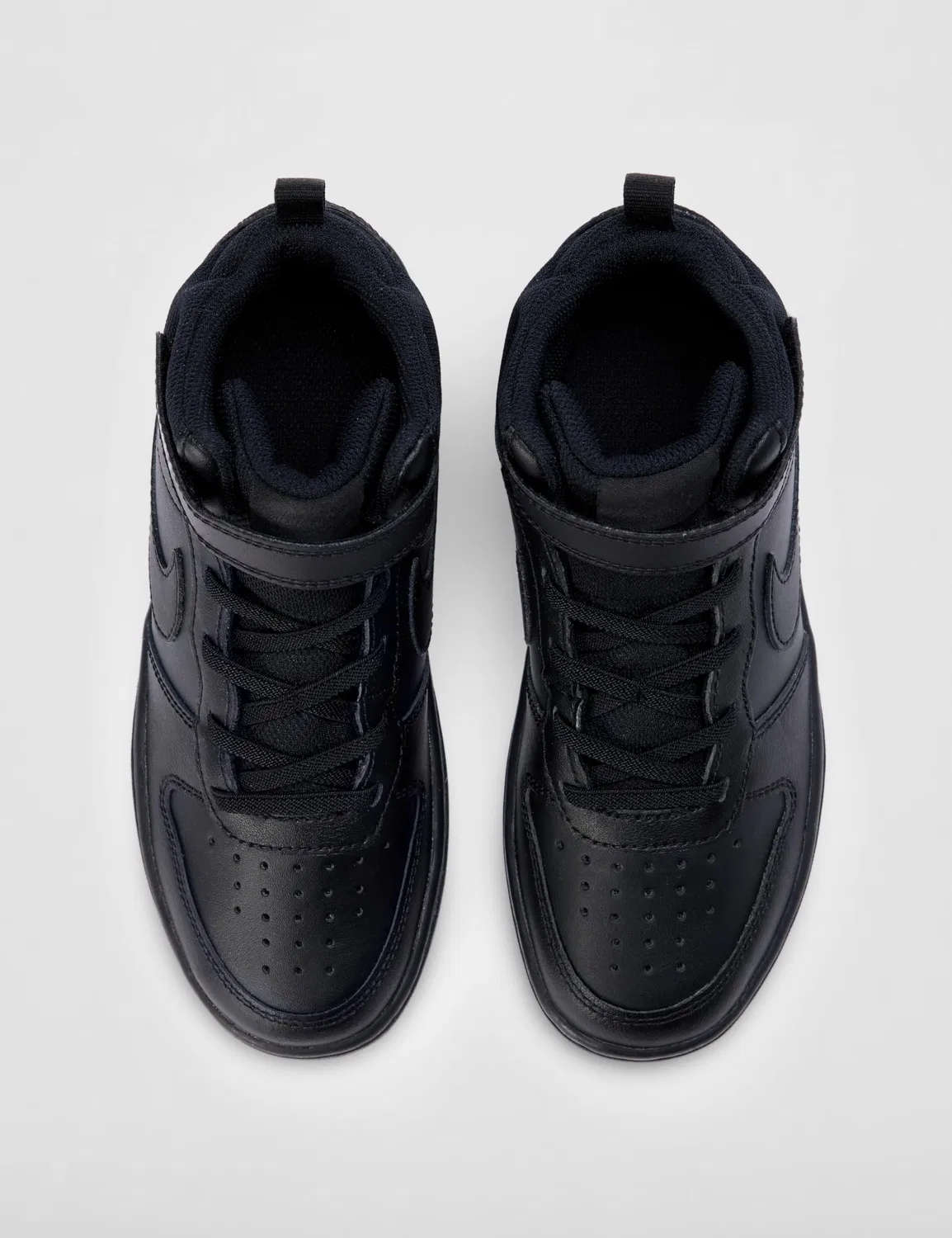 Детские кроссовки для мальчиков кожаные Court Borough Mid 2 NIKE, White — фото 4