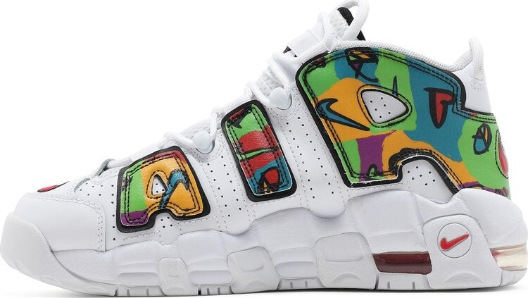 Кроссовки Nike Air More Uptempo GS 'Peace, Love, Basketball', белый — фото 4