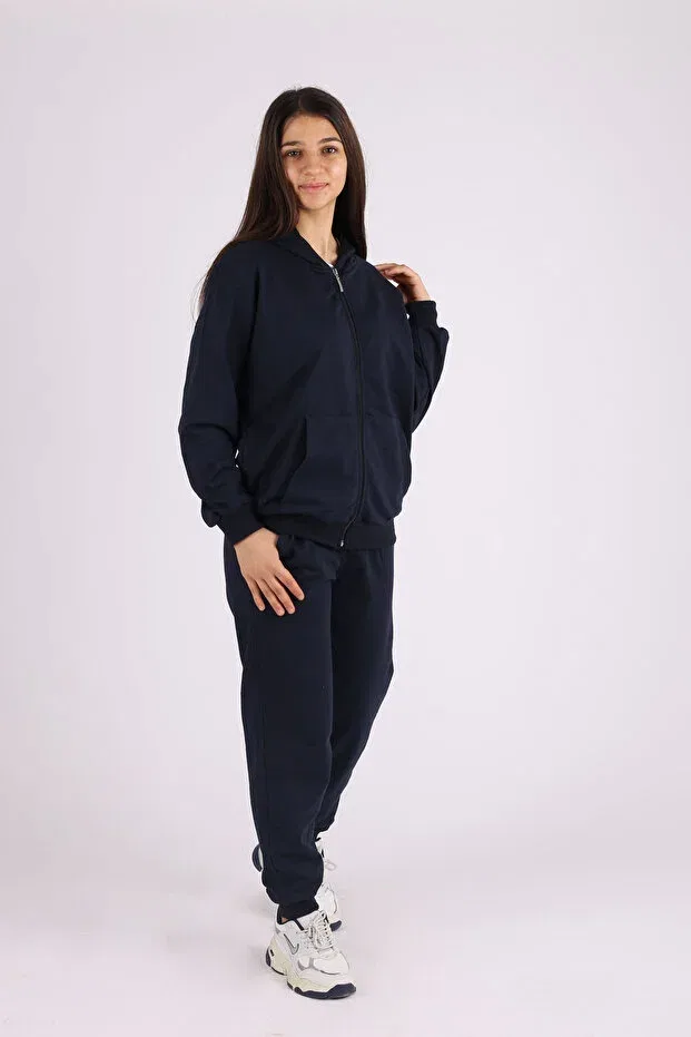 Детский спортивный костюм с капюшоном Cm Buseyiz, Navy Blue-Black — фото 3