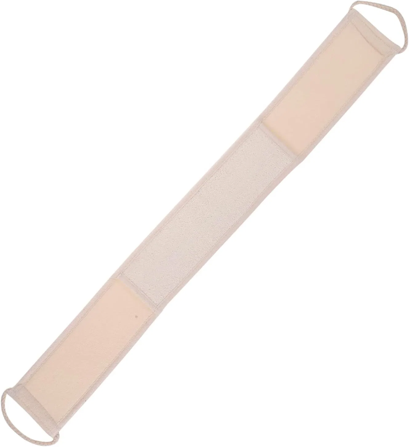 Мочалка для тела из люфы и хлопка, 1 шт, 68x8.5x10.8 см, 60 г, Beige Nulylu