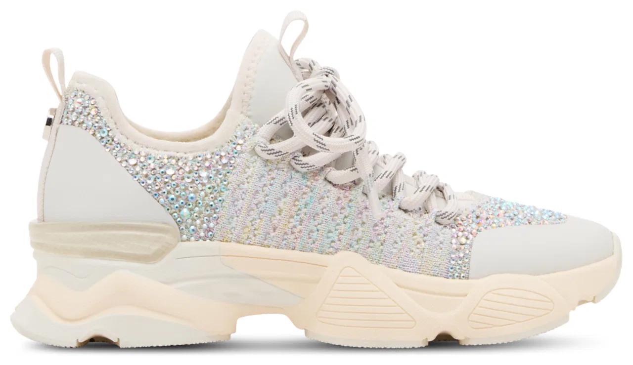Детские кроссовки для девочек с верхом из Flyknit Jsolace Steve Madden, White Multi