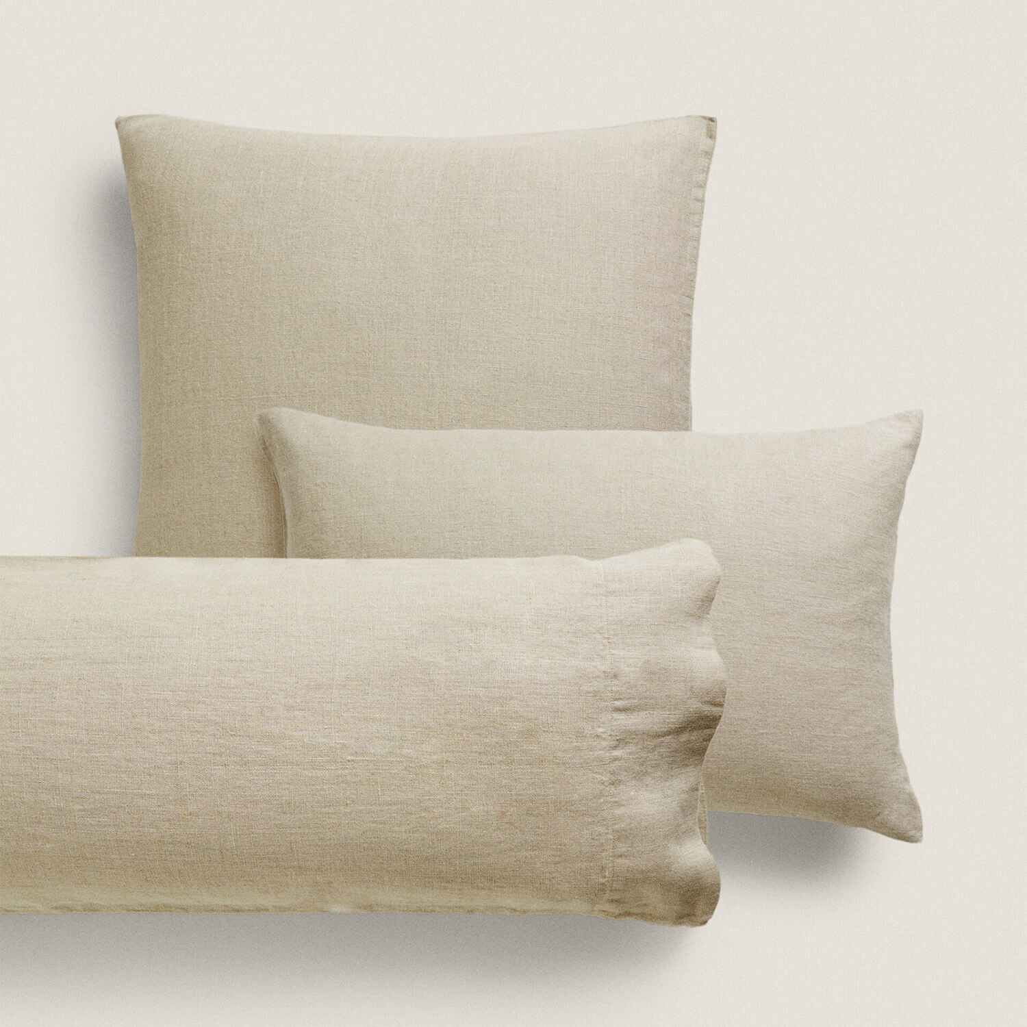 

Наволочка Zara Home Linen 310 г/м², светло-бежевый