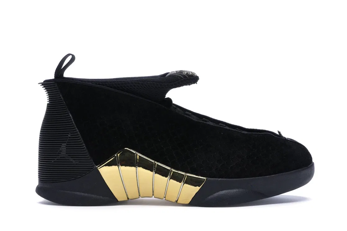Детские кроссовки Lifestyle Jordan 15 Retro Jordan, Black/White-Metallic Gold