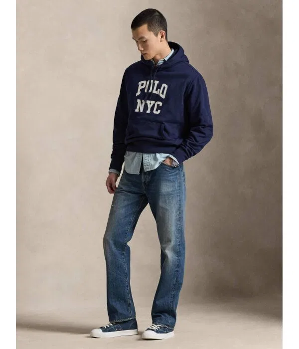 Мужская флисовая куртка с капюшоном Polo Ralph Lauren, Blu Marino — фото 2