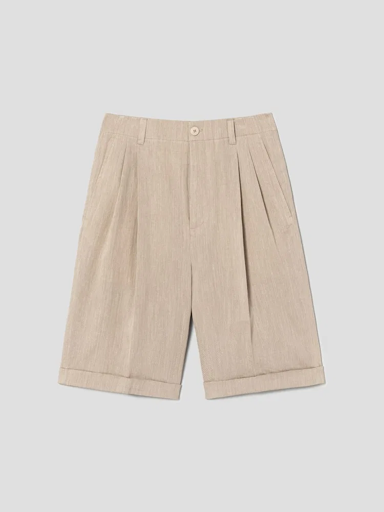 Шорты плиссированные Bermuda JACQUEMUS, Beige