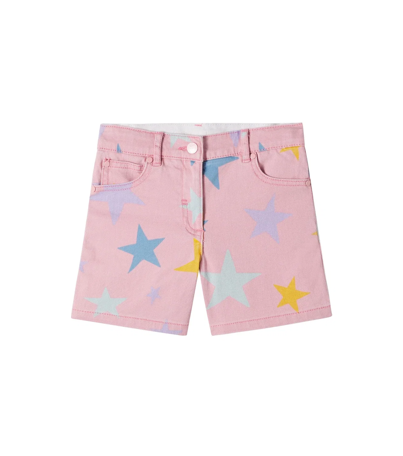 Шорты джинсовые с принтом Stella Mccartney Kids, розовый