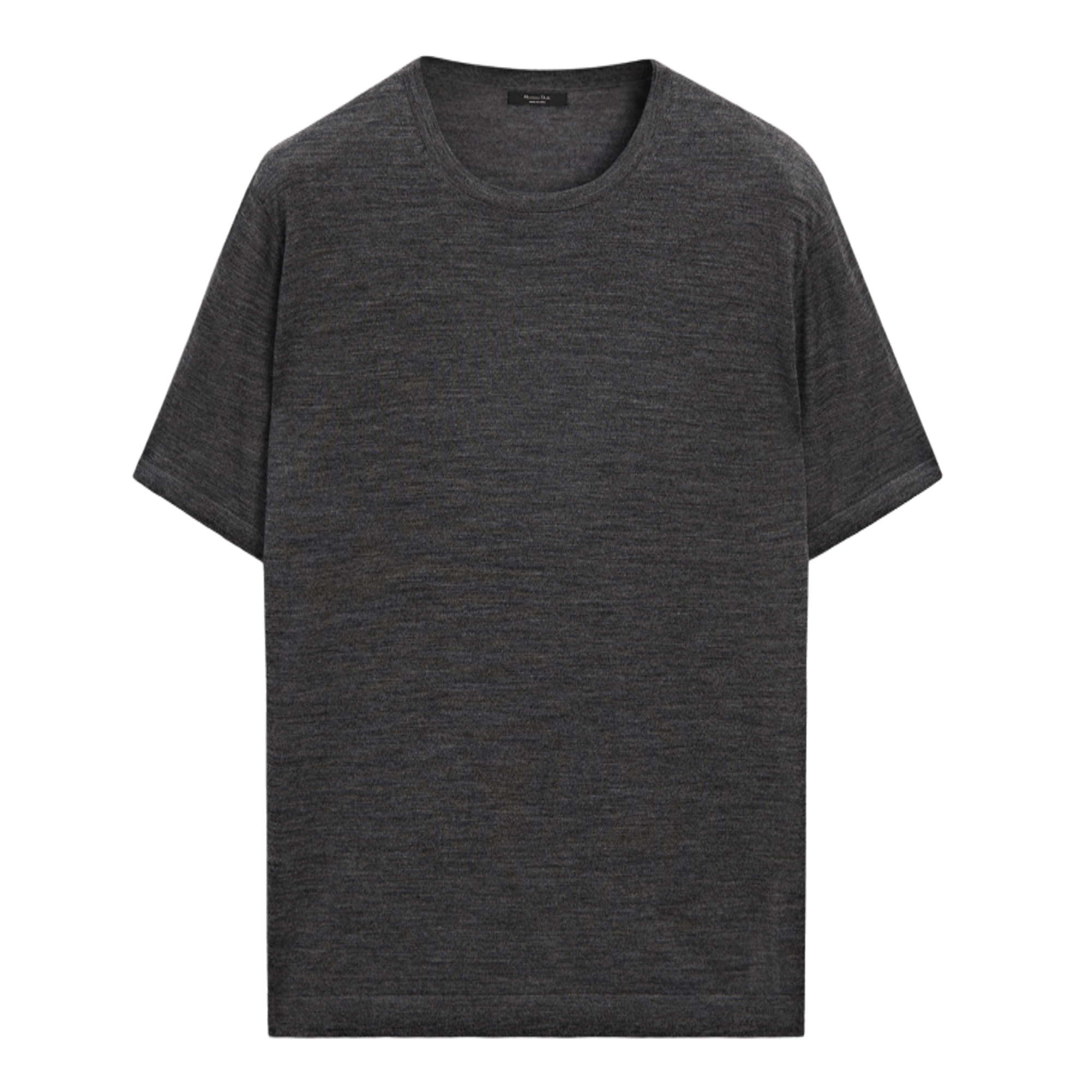 

Футболка Massimo Dutti Knitted wool blend, темно-серый