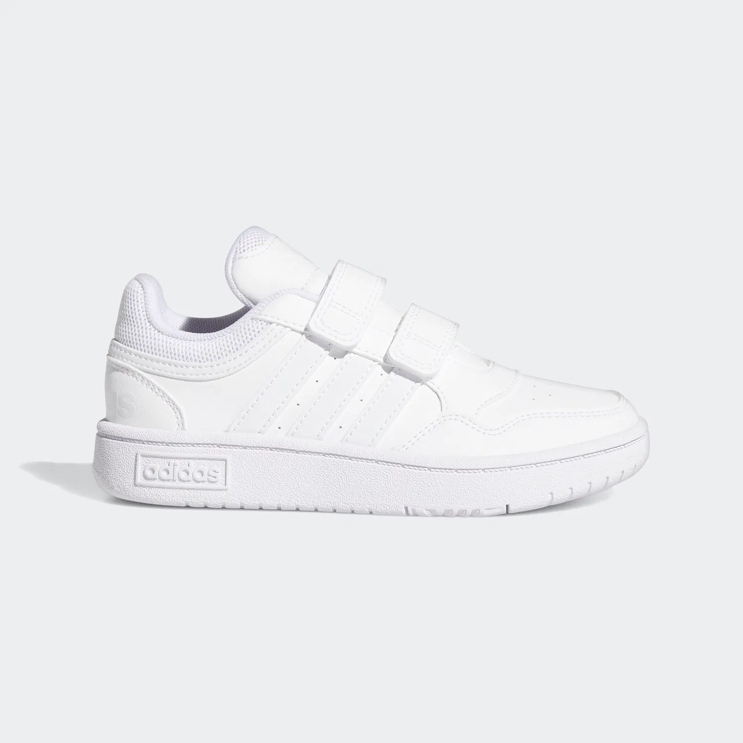 Детские кожаные кроссовки Hoops Adidas Sportswear, White — фото 2