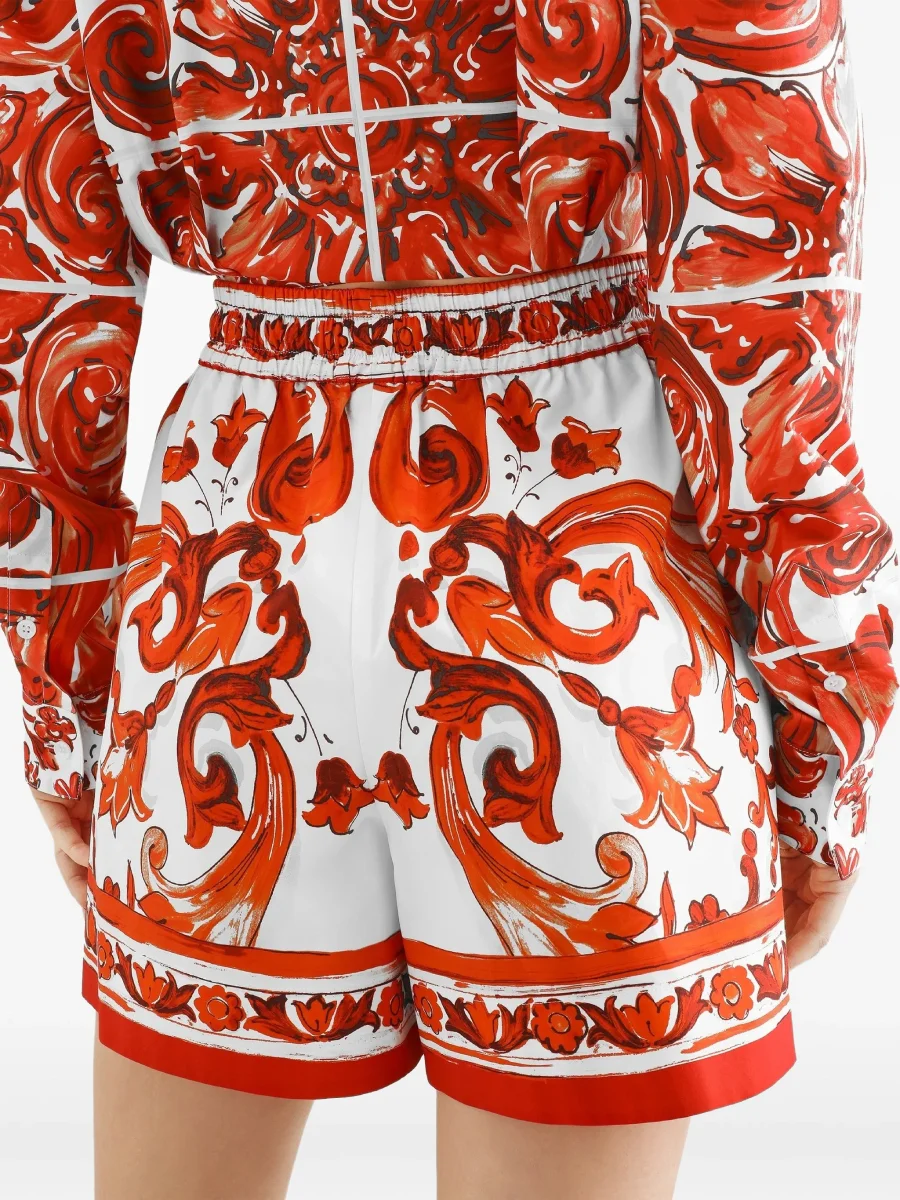 Шорты-бермуды Dolce & Gabbana Majolica, разноцветный — фото 4