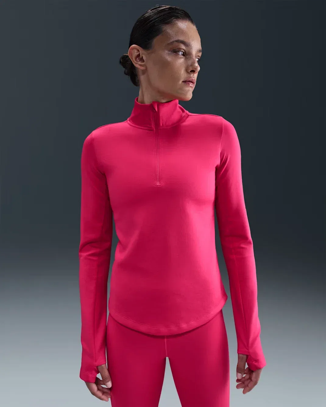 Женский лонгслив с длинным рукавом Nike One Top Rush, розовый