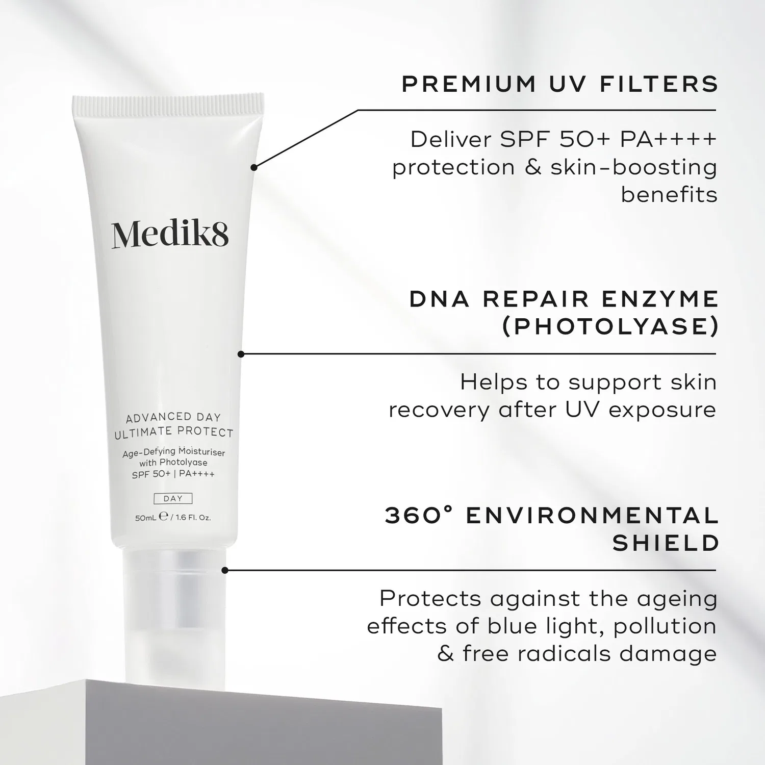 Солнцезащитный крем Advanced Day Ultimate Protect SPF50+ Medik8, 50 мл — фото 4