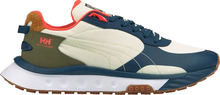 

Кроссовки Puma Helly Hansen x Wild Rider Intense Blue White Asparagus, синий