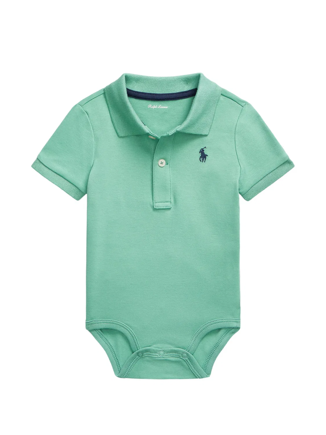 Боди-поло из хлопка зеленого цвета Polo Ralph Lauren, зеленый
