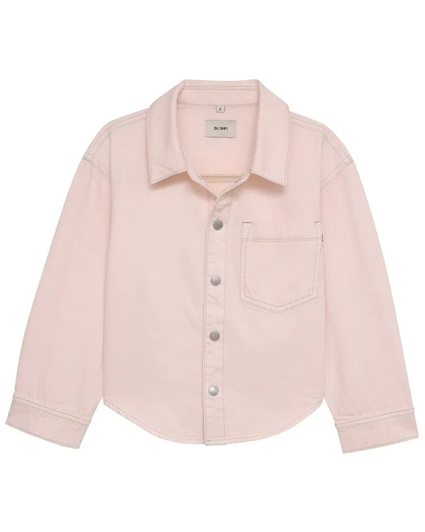 Детская рубашка с одним нагрудным карманом Olivia Shirt DL1961, розовый