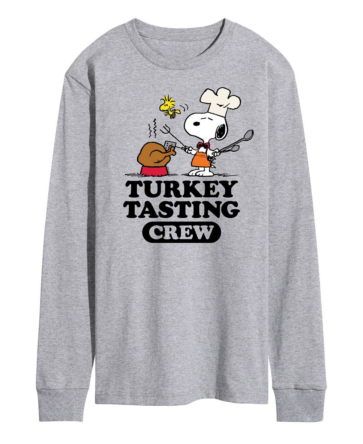 

Мужская футболка с длинным рукавом с круглым вырезом peanuts turkey tasting AIRWAVES, серый