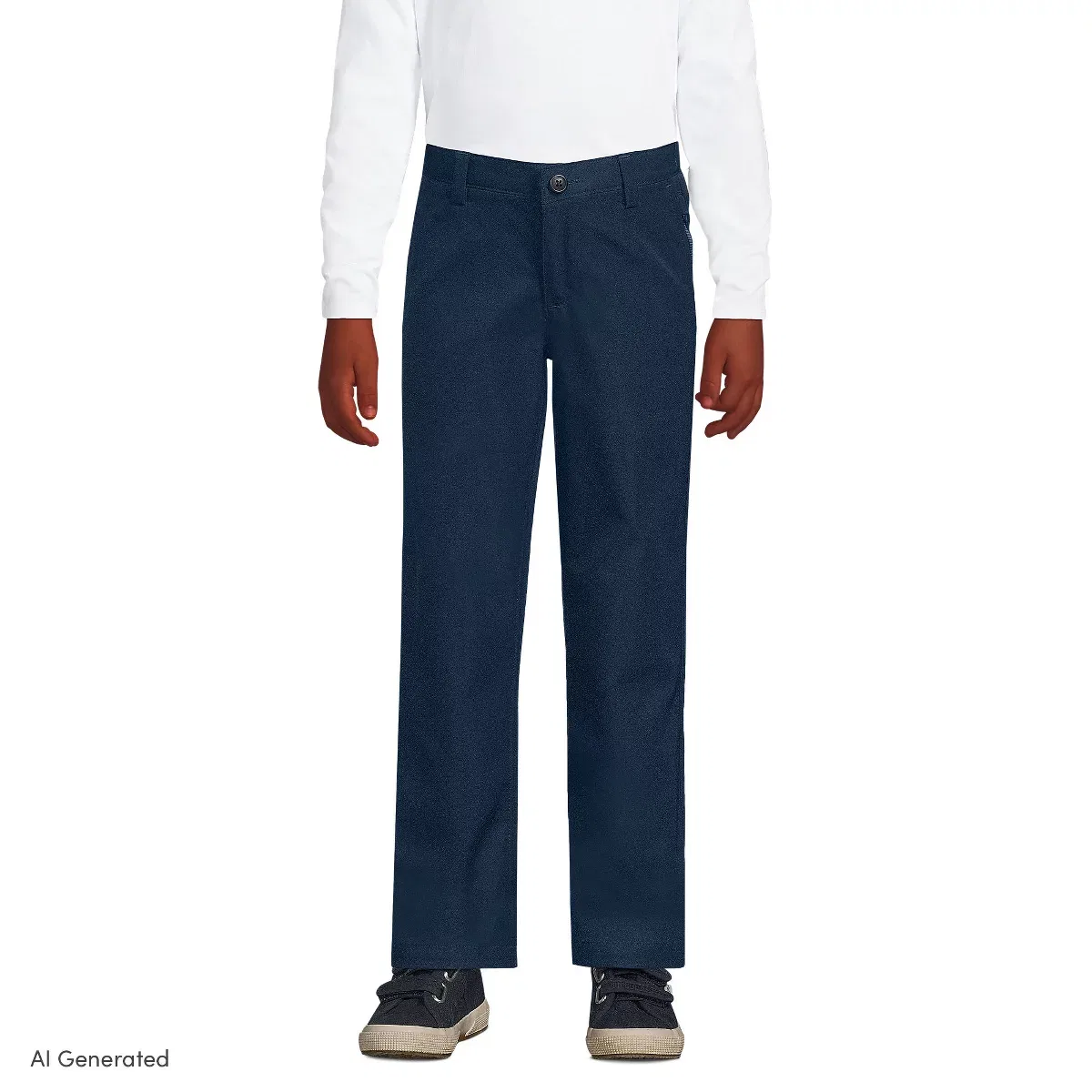 Детские брюки для девочек из полиэстера Lands' End, Classic Navy
