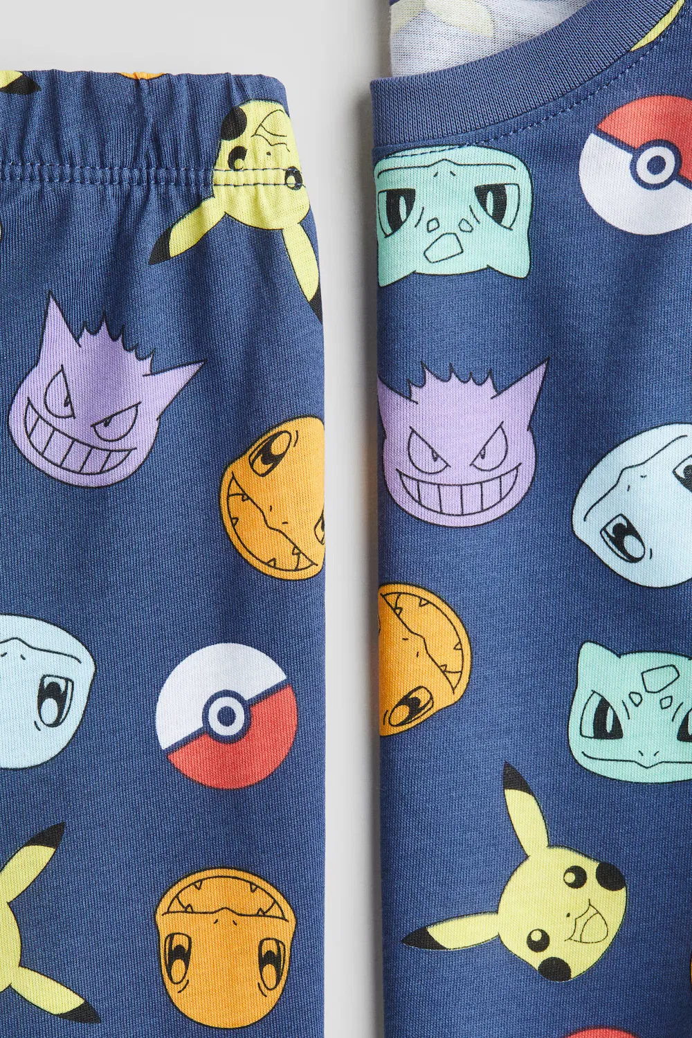 Пижама с принтом из хлопкового трикотажа H&M, Blau/Pokémon — фото 2