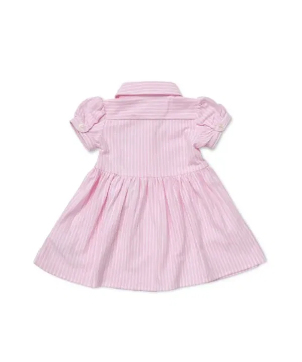 Платье-поло в полоску, Polo Ralph Lauren Children, розовый — фото 2