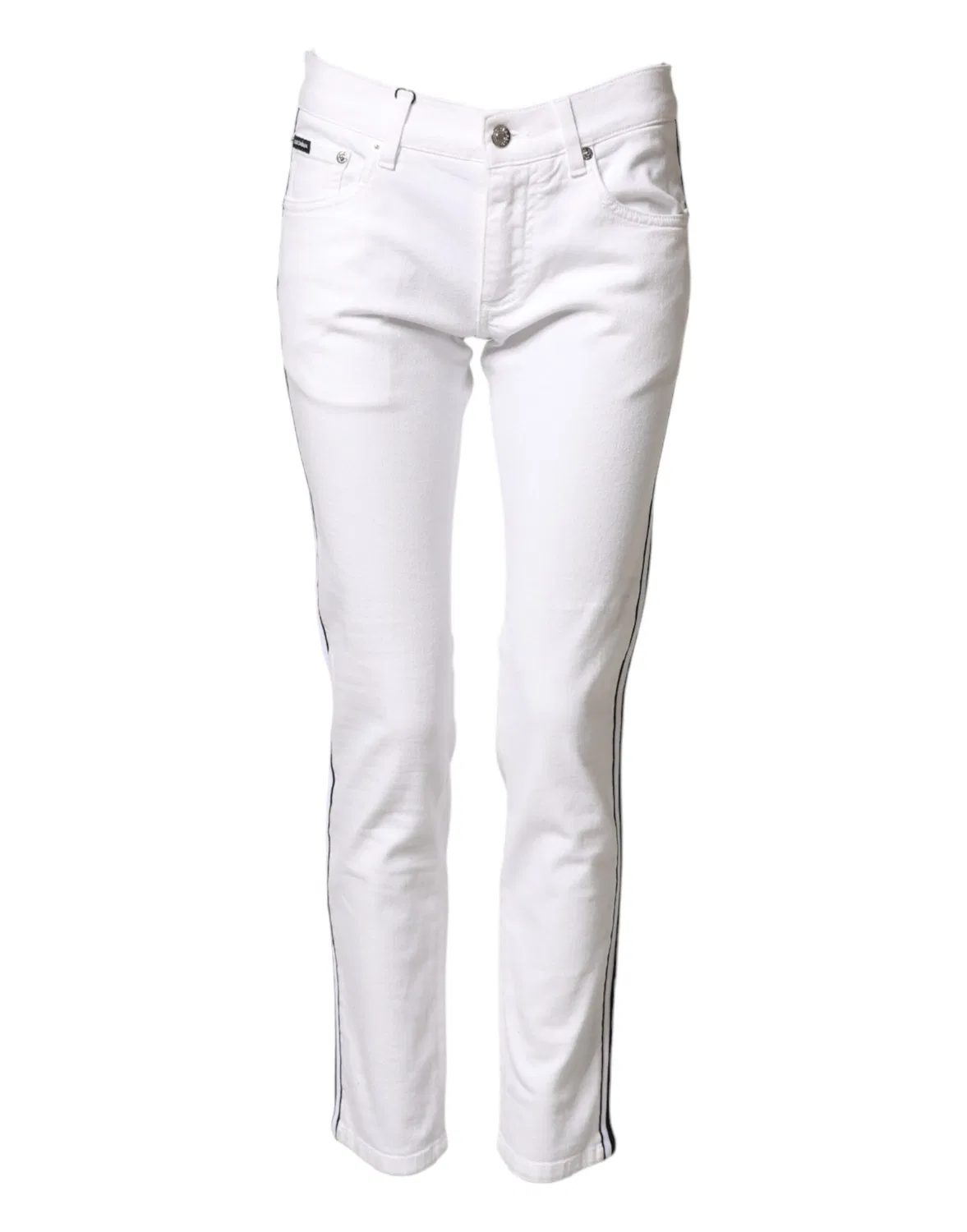 Мужские джинсы скинни из хлопка с эластаном Skinny jeans Dolce & Gabbana, White