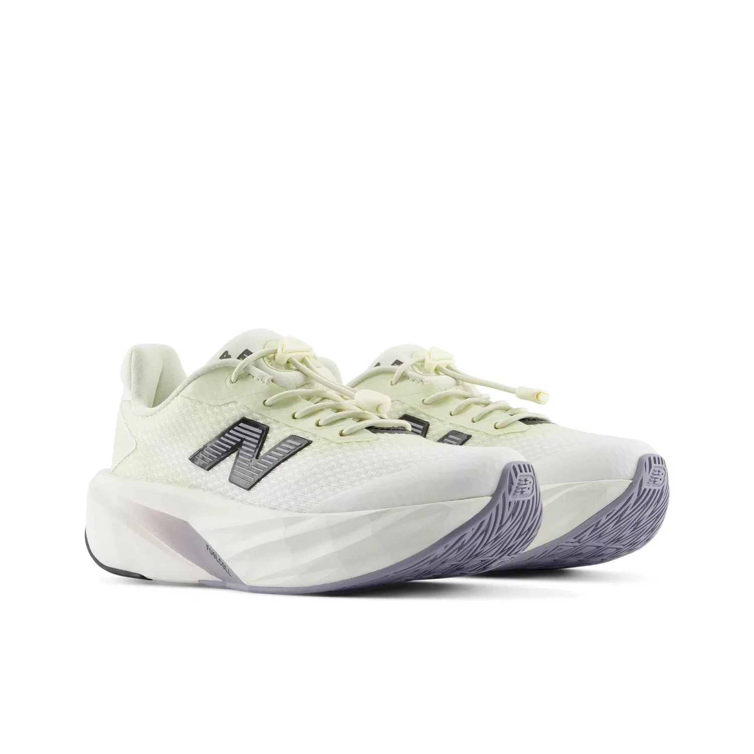Детские кроссовки на шнурках-стяжках с пеноматериалом FuelCell FuelCell Rebel Bungee Lace w/Toggle New Balance, Pistachio Butter With Sea Salt And Digital Mist — фото 2