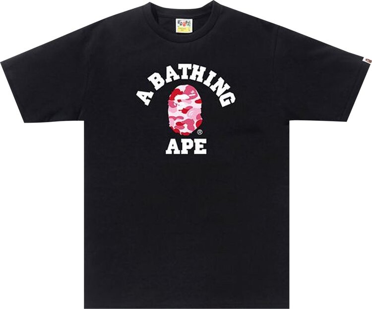 

Футболка BAPE ABC Camo College Tee 'Black/Pink', черный