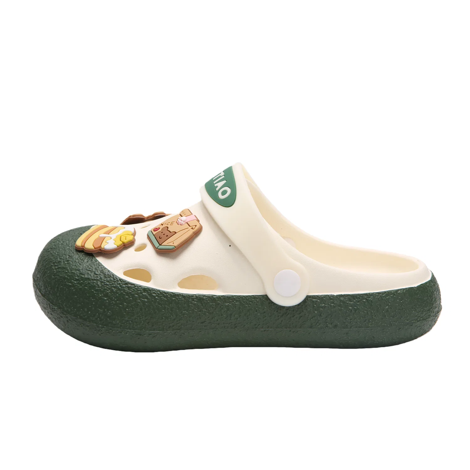 Детские домашние тапочки-сандалии с тонкими ремешками Unisex XIXITIAO, White Green