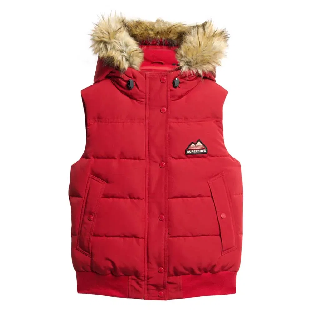 Жилет Superdry Everest Faux Fur, красный — фото 3