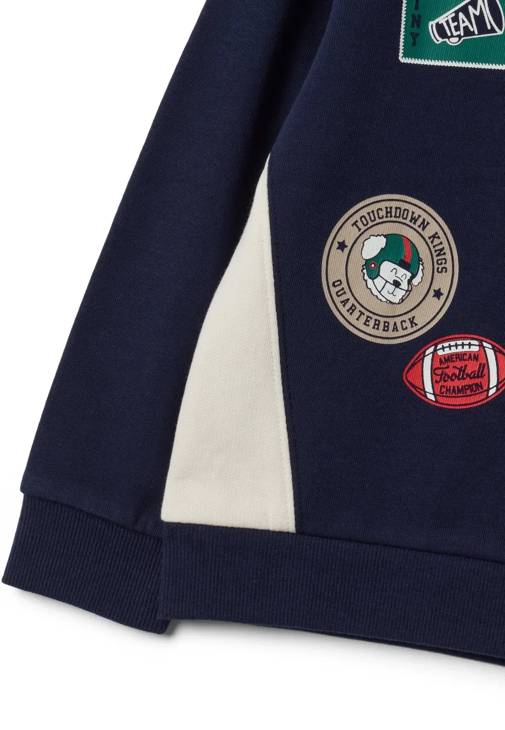 Спортивный комплект с аппликациями - толстовка Ovs, Navy Blue — фото 3