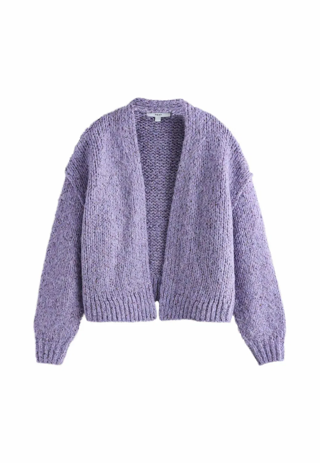 Мягкий на ощупь кардиган крупной вязки с открытым верхом - кардиган Next, Purple Neppy