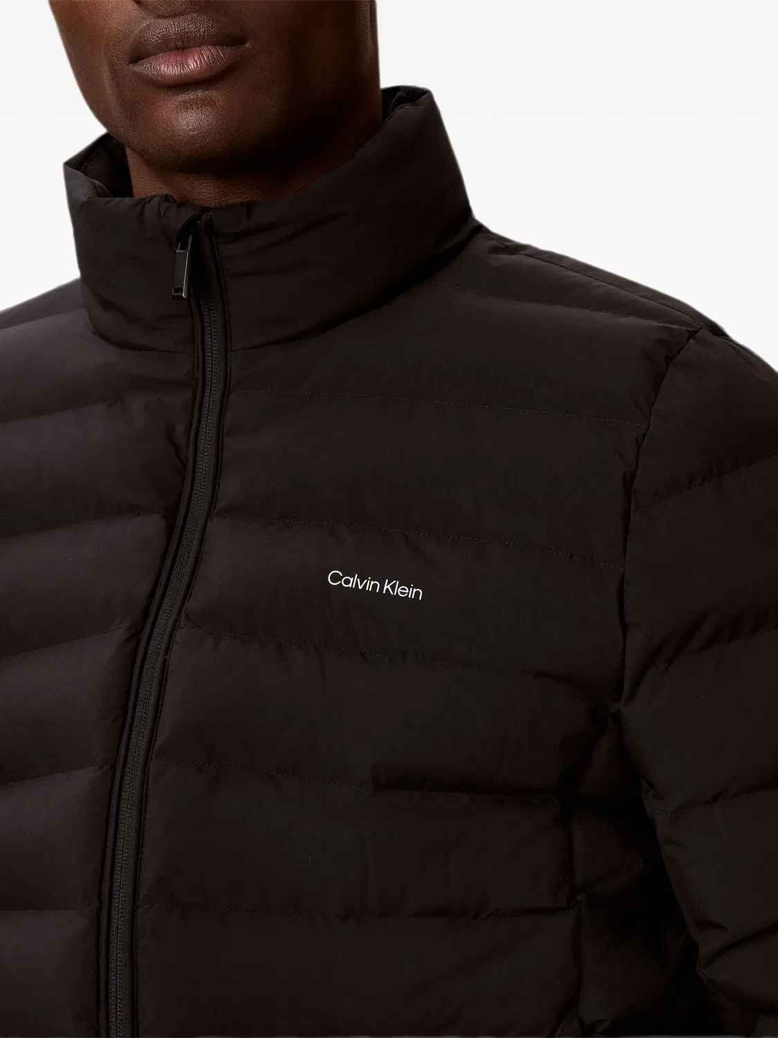 Стеганая куртка коричневая Calvin Klein, коричневый — фото 4