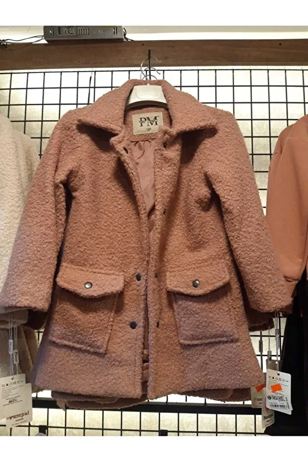 Детское пальто для девочек с длинным рукавом Dried Rose Bush Pinar Kids, Rose Dry