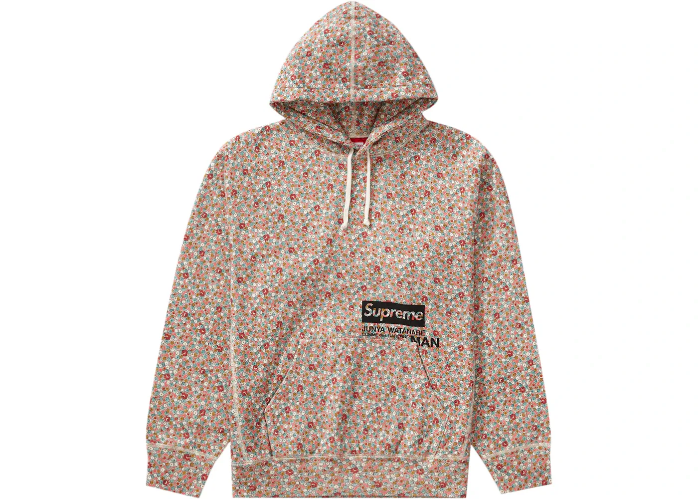 Мужской худи с принтом Junya Watanabe CdG Man Supreme, Pink Flowers
